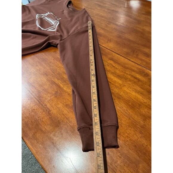 Game Day Sweatshirt Large Crewneck Womens Brown L Football Tailgate - Picture 6 of 8